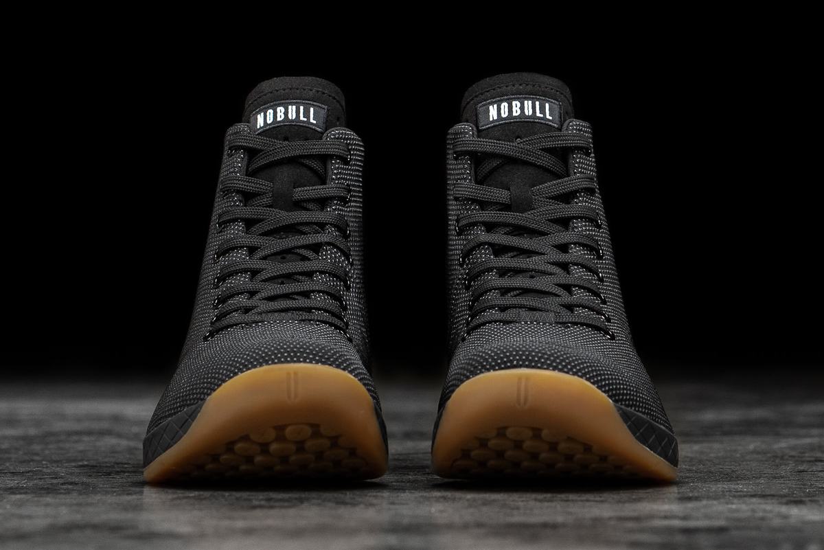 Nobull Superfabric High-Top Men's Trainers Black | Australia (DH3104)